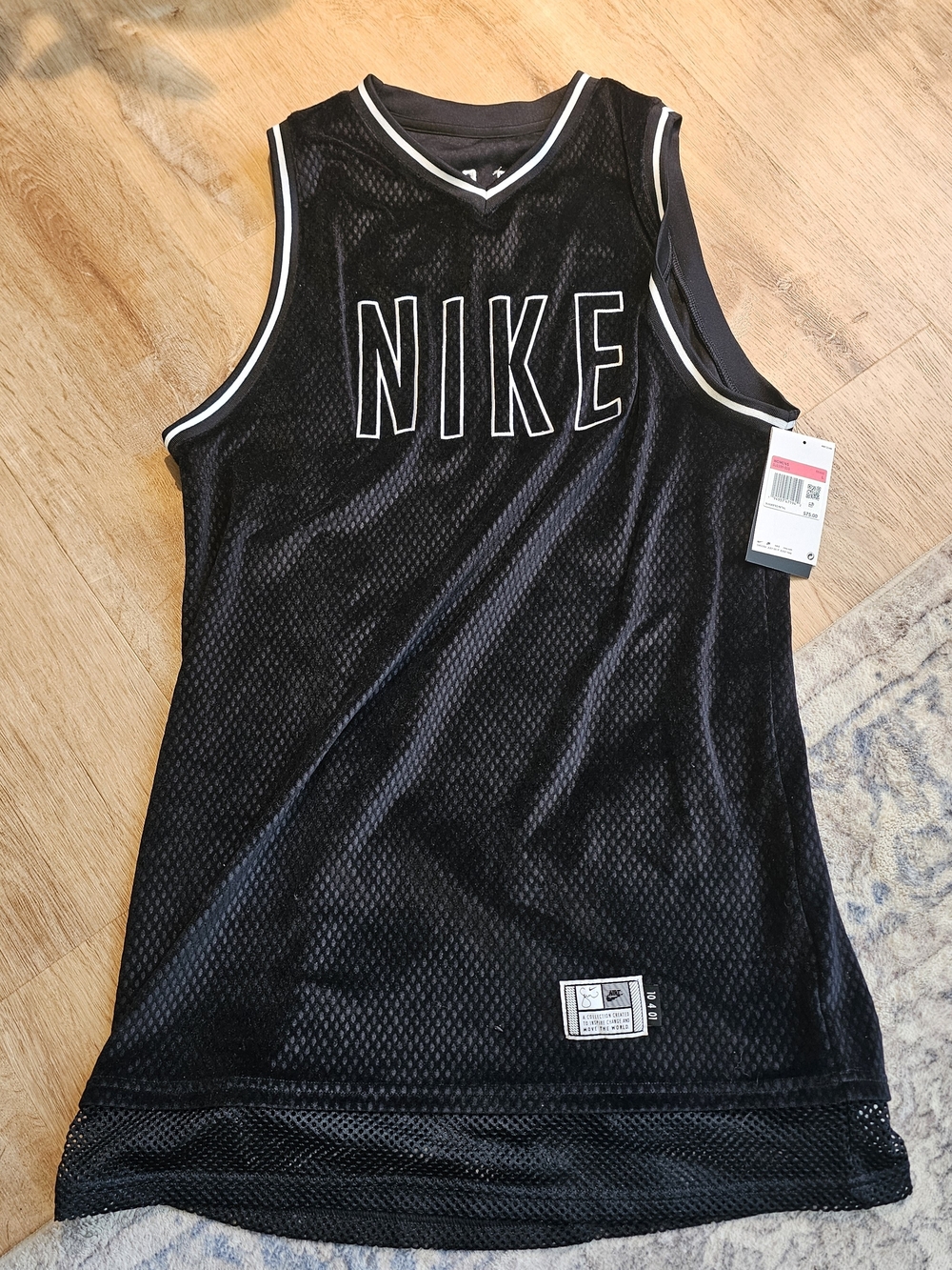 Nike Court Serena Williams Design Crew Mesh Tennis Jersey Dress black Large